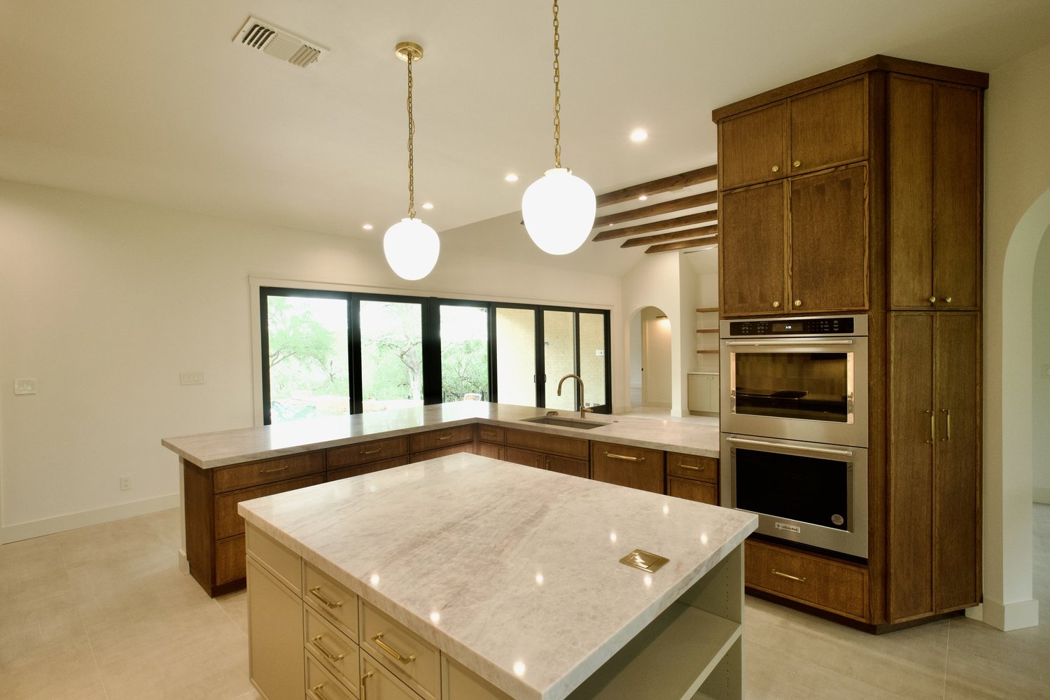 The San Marcos kitchen, rebuilt from the studs and shot after the work was finished