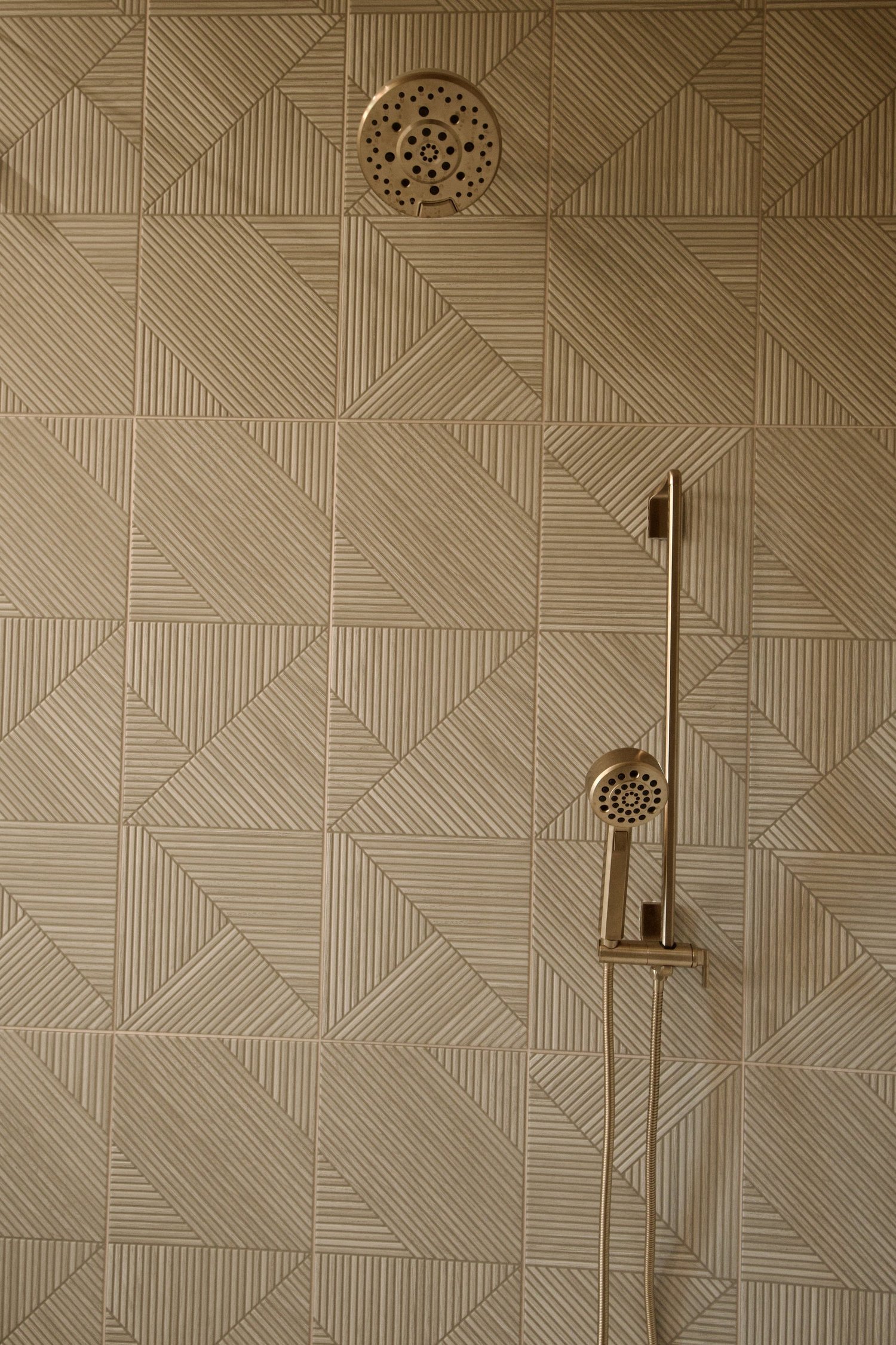 San Marcos project: custom tile work in the primary shower